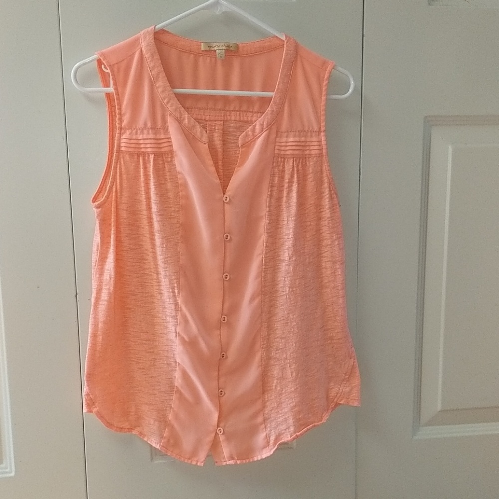 Under Skies Cotton Button Design Tank